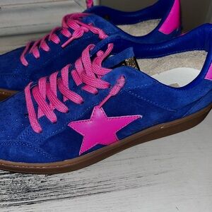 Vintage Havana Blue and Pink Sneakers